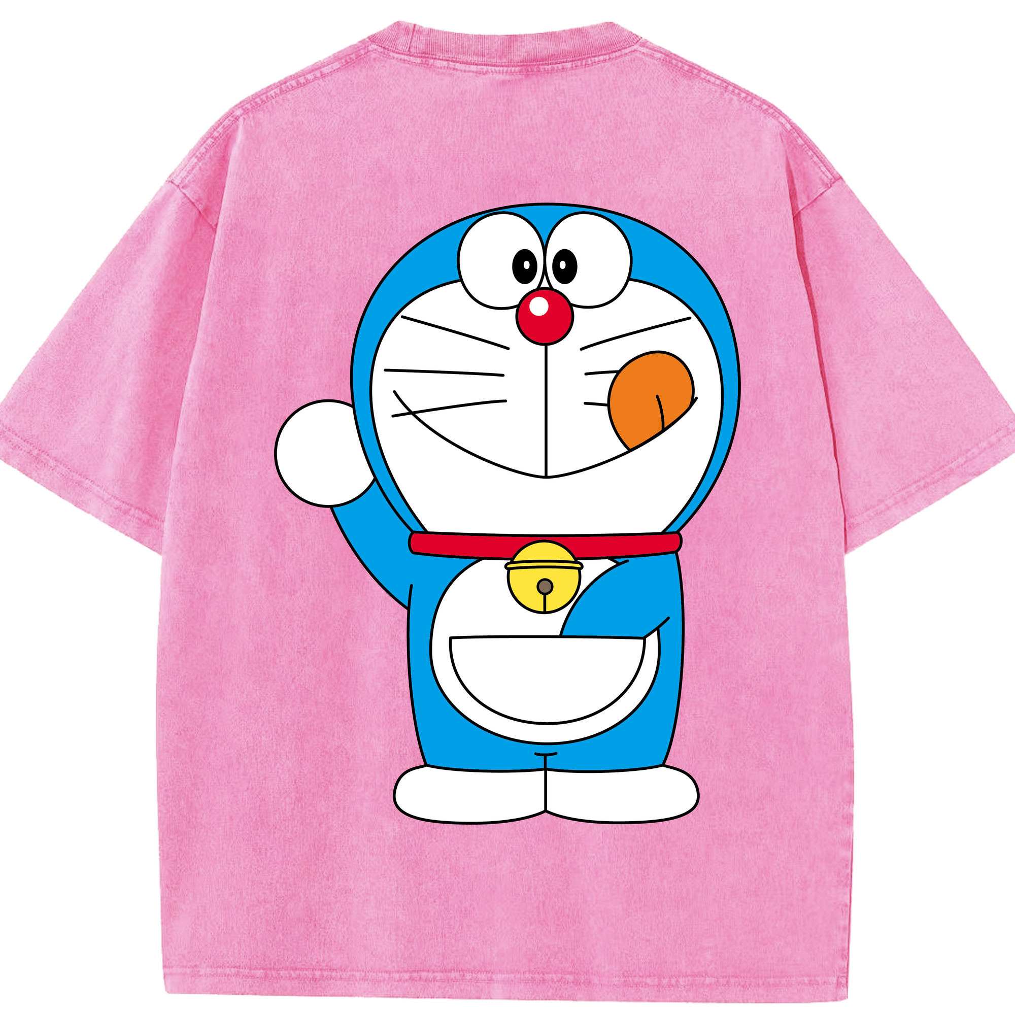 （画像用） ドラえもん Doraemon 綿100% ヴィンテージ風 半袖Tシャツ（背面プリント）